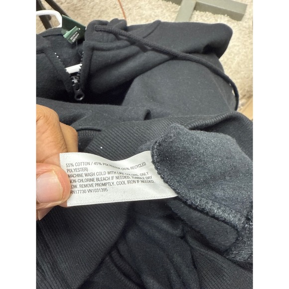 Women's Oversized Zip-up Hoodie - Wild Fable™ Black Size M - Picture 5 of 5